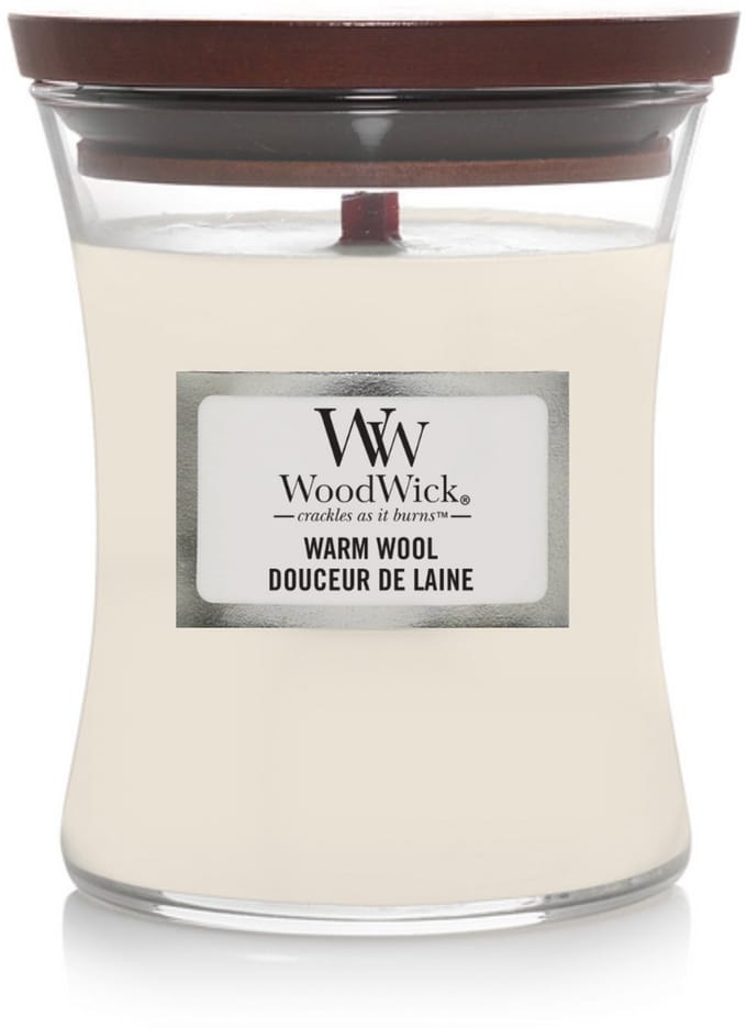 WoodWick Hourglass Medium Geurkaars - Warm Wool - 60 branduren