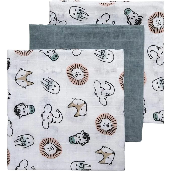 Meyco Baby Animal starterset - 9-pack - hydrofiel - multicolour