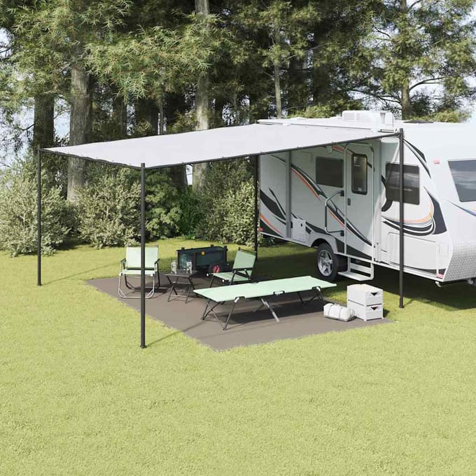 vidaXL - Tenttapijt - Lichtgrijs - 500 - × - 300 - cm - Polyetheen