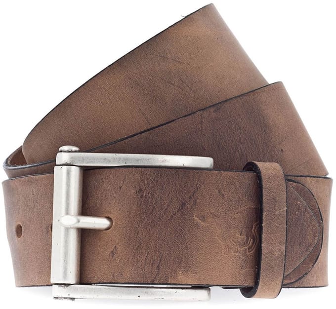 MUSTANG Leren riem Leather Belt 4.5 W100 Mid Brown bruine