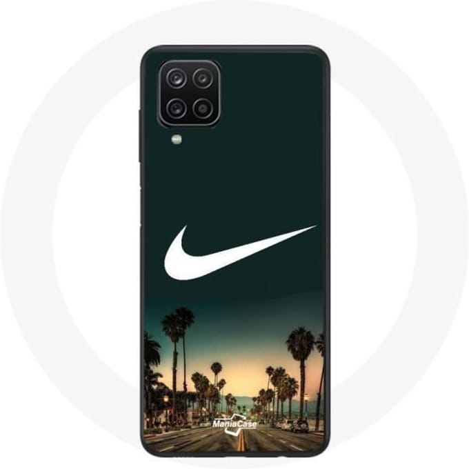 Coque - Maniacase - Samsung Galaxy A12 - Souple - Nike logo palmier miami - Vert