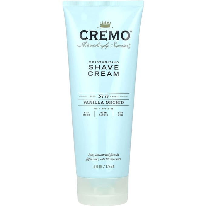Cremo, crème à raser, orchidée vanille, 6 fl oz (177 ml) white