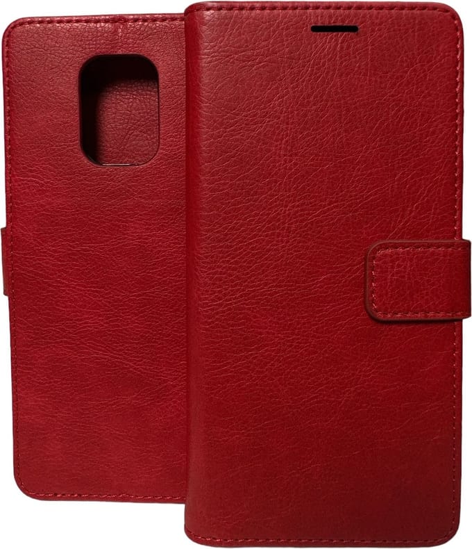 Portemonnee Book Case Hoesje Geschikt voor: Xiaomi Redmi Note 10 Lite - Rood