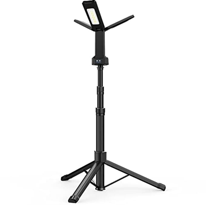 Draagbare draadloze led-werklamp met afneembaar statief - 67 inch hoog, dimbaar en multifunctioneel