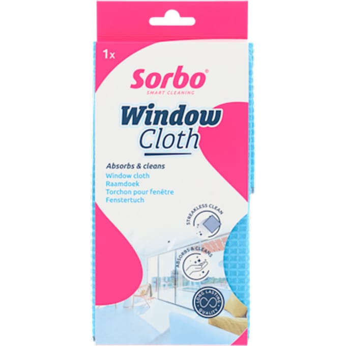 Sorbo Raamdoek Microvezel - Window Cloth - Wafelstructuur - Streeploos Ramen Schoonmaken