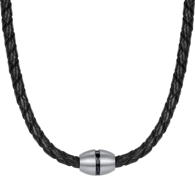 True Rebels True Rebels Mannen Leren ketting zwart