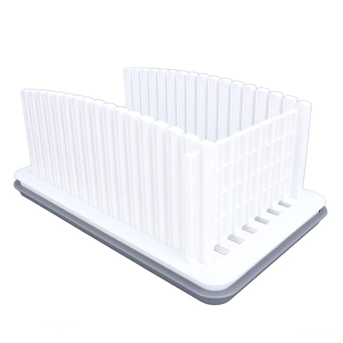 Guide de coupe de pain, largeur réglable, pliable, compact, avec plateau ramasse-miettes, coupe-pain pour L gray
