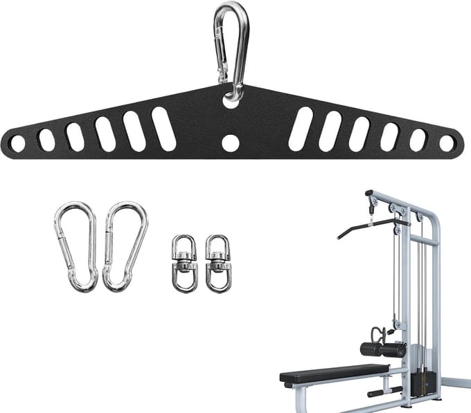 Kabelmachine Bevestiging - Poelie Adapter - Kracht Training - Verstelbare Hoek - 38 cm - Zwart