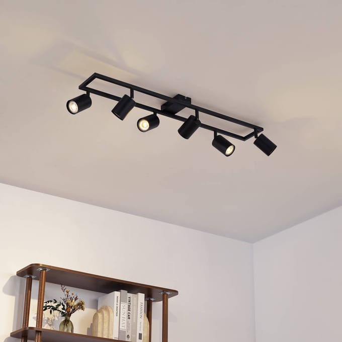 Lindby - buitenspot - 6lichts - ijzer - H: 15 cm - GU10 - zwart
