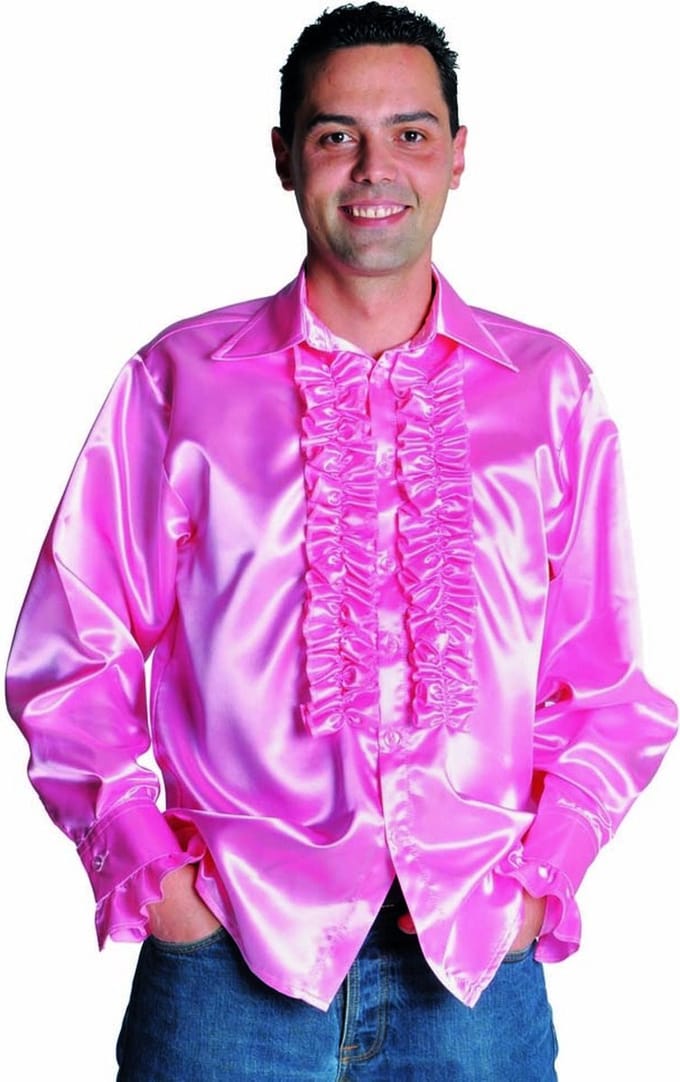 Rouches blouse luxe roze - Maat 58/60