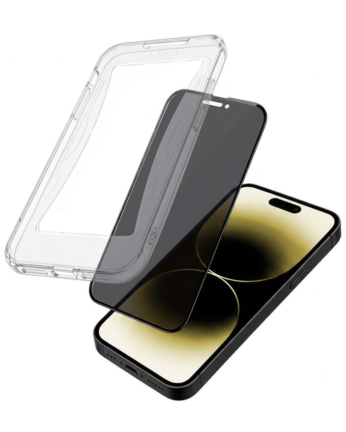 Anti-Spy Screenprotector - Geschikt voor Apple iPhone 14 Pro Max - Met Installatie Kit - Flexibel Glas - Privacy Beschermglas - Tempered Glass - Screen Protector