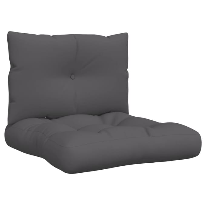 vidaXL - Palletkussens - 2 - st - stof - antracietkleurig