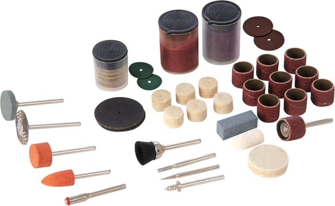Silverline Hobby machine accessoire set - 105-delig - veelzijdig gebruik - 3,17 mm spandoorn