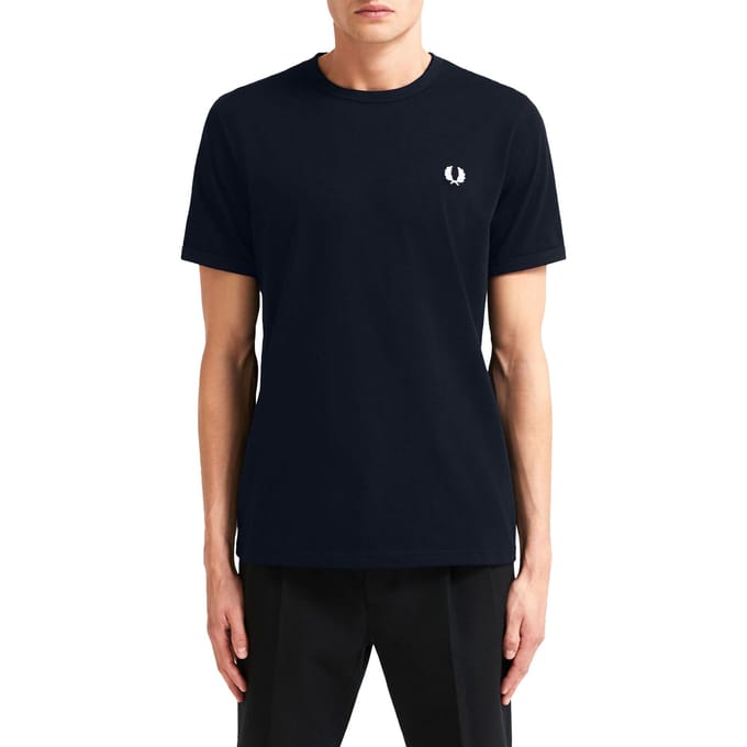 Fred Perry Ringer T-Shirt Navy - Maat S - Heren - Casual T-shirts