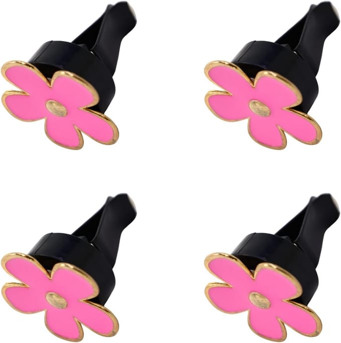 4 Stuks Decoratieve Clips voor Ventilatieopeningen Auto Interieur Accessoires Bloemen