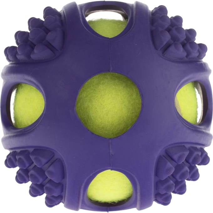 Hondenspeeltje Rubber-Tennisbal 2in1 2 stuks Ø10cm