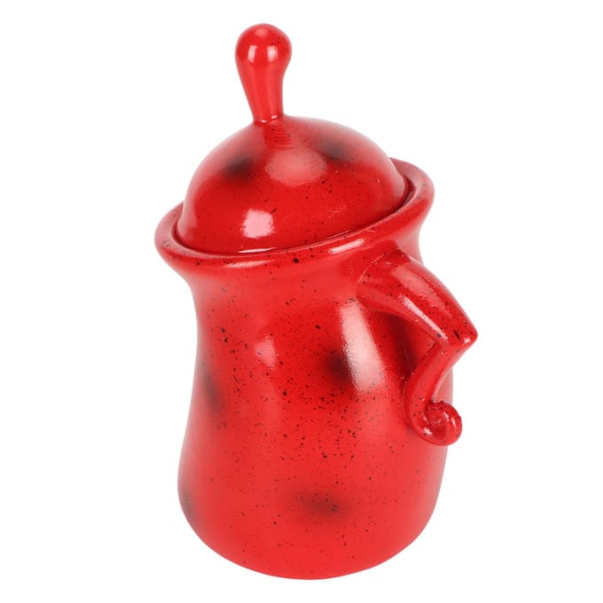 Bus met Attitude Multifunctionele Unieke Leuke Voedselopbergpot met Deksel voor Thuiskeuken Café Rood red