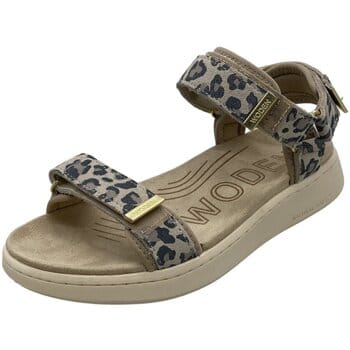 Woden Woden Line Sandalen beige Leopard