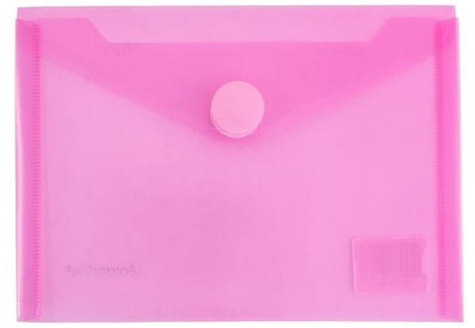 Enveloptas Foldersys A6 PP transp rood