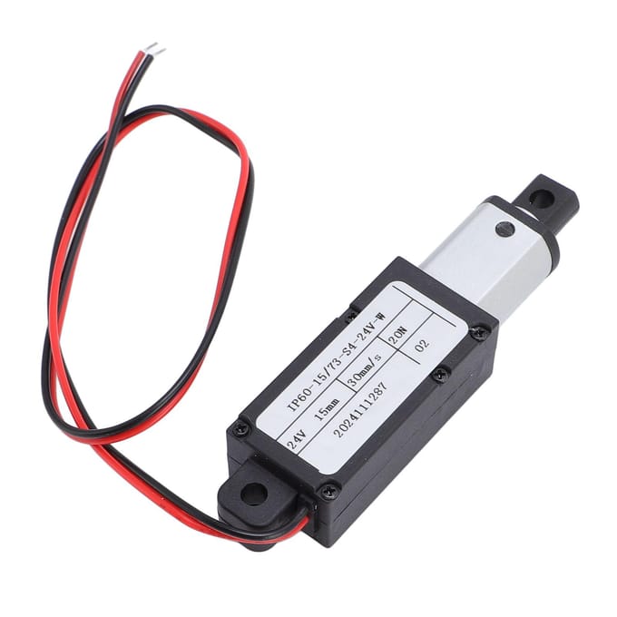 Mini Actionneur Linéaire Électrique Course de 15 mm 20 N DC24V 30 mm/s pour Appareils Ménagers Automobile Industriel Camping-car Canapé Robot