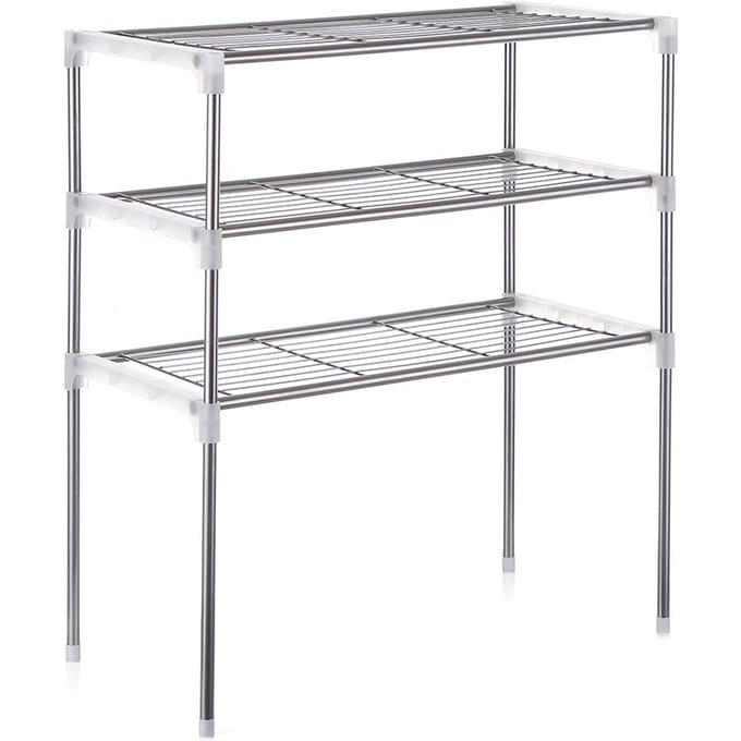 3-laags multifunctionele keukenopslagrek magnetronovenrek 3-Tier gray