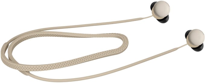 kwmobile Strap Compatible with Google Pixel Buds Pro 2 - Silicone Cord Holder for Wireless Earphones - Beige