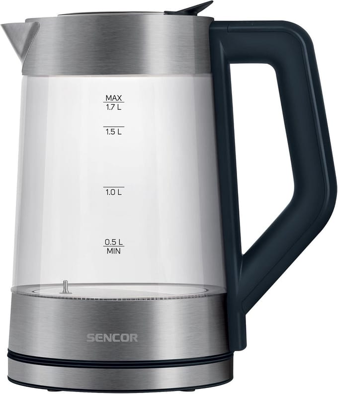 Elektrische Waterkoker met Variabele Temperatuur en LED-Verlichting, 1.7L, Zilver