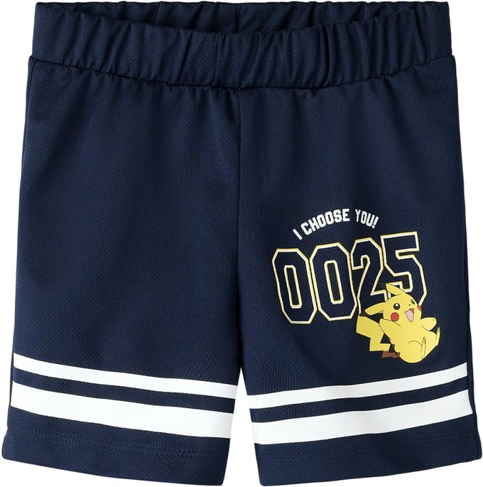 NAME IT - NMMMIC POKEMON LONG POLY SHORTS SKY - Jongens - Bermuda shorts