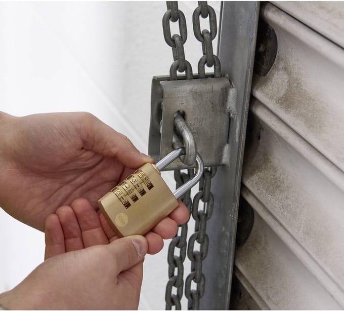 Yale - Messing Hangslot met Cijferslot - 40 mm- Standard Protection