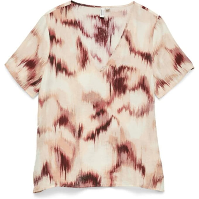 VERO MODA - VMKATERINA SS V-NECK TOP WVN BTQ - Dames - Blouses