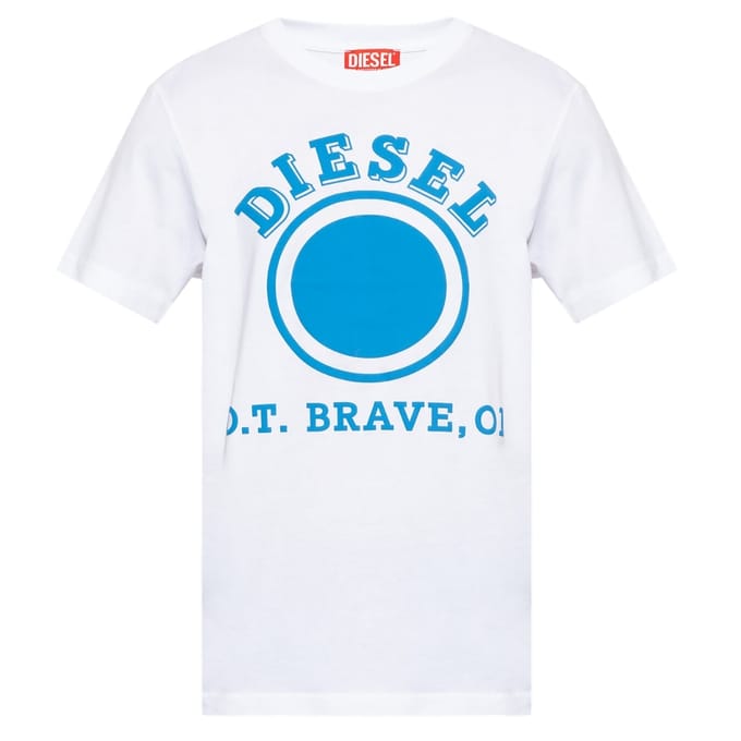 Wit T-shirt met Diesel Dot-logo