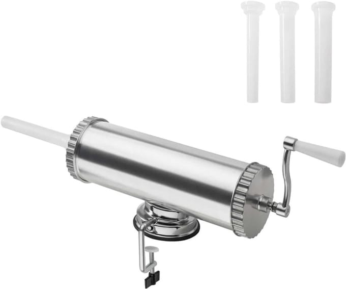 AMA® Worstenvuller - Worstenmaker - Worstenvul Machine - 58x18x22cm - Zilver