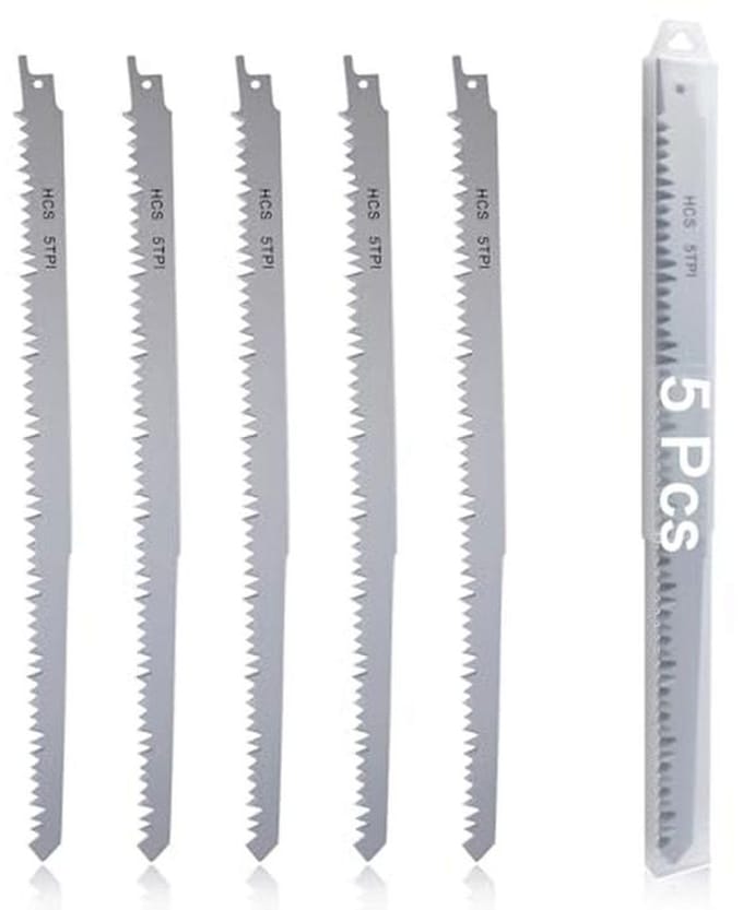 Houtsnede Reciprocityzaagbladen 12 Inch - 5 Stuks - Hout en PVC Snijden