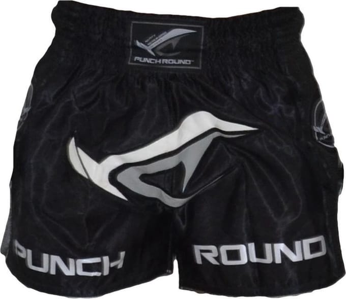 PunchR NoFear Kickboks Muay Thai Shorts Zwart Grijs - M