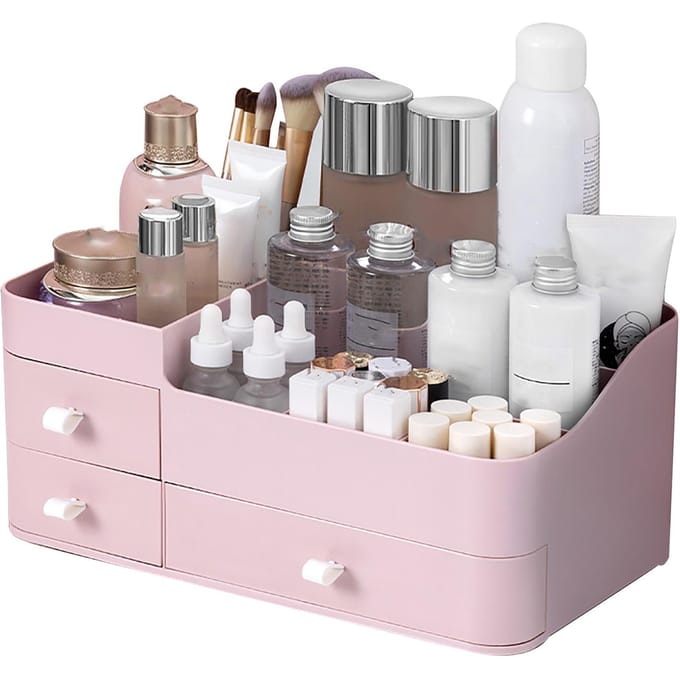 Make-up Organizer met Lades Cosmetische Opbergcontainer Plastic Displayhouder voor Penselen gray