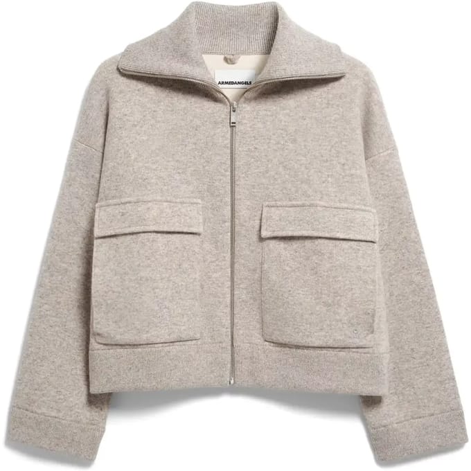 oversized bomberjack van katoenmix model 'COTTON-WOOL KNIT'