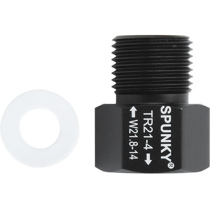 Soda Cilinder Adapter Converter Zwart Binnendraad TR21x4 naar Buitendraad W21.8-14