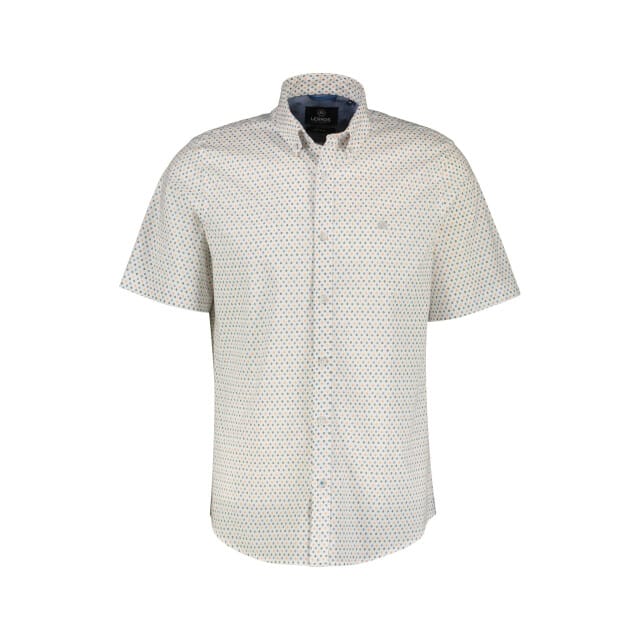 Lerros - Korte Mouw Overhemd - Mannen - M - 100 WHITE - Katoen - 2442105