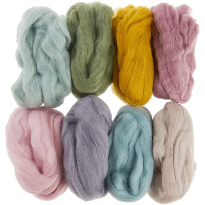 VBS Sprookjeswol "Assorti", 8 kleuren - Pastell