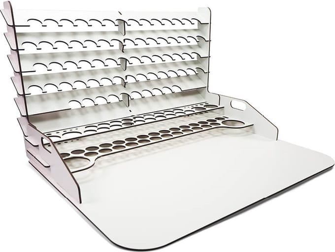 Vallejo Modelbouwdecoratie - 26014 Paint display + Work station - 50x37cm Verfrek