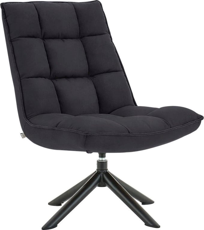 Nelly-Loungestoel in Antraciet Microfiber