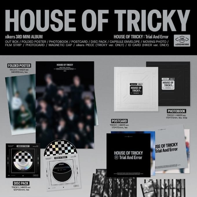 xikers 3E MINI-ALBUM HUIS VAN TRICKY Trial And Error HIKER Ver black