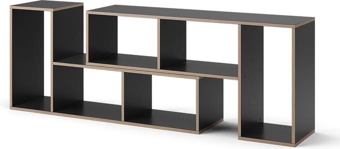 Vicco Tetrix Boekenrek – 112.8 x 56.4 cm Set van 2 Antraciet