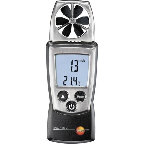 TES luchtsnelheidsmeter 410, ind/aanduiding dig, display verlicht