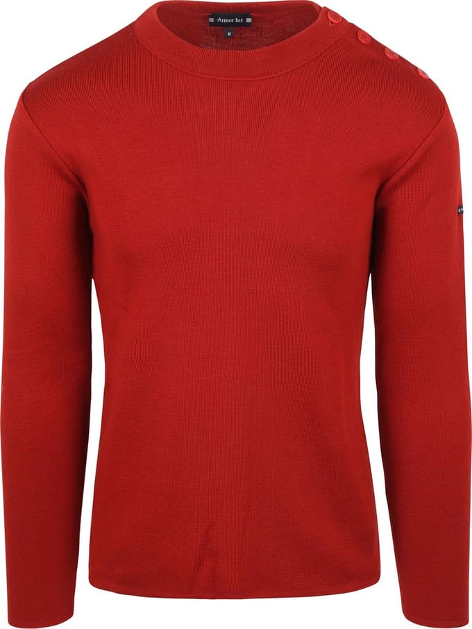 Armor-Lux Marin Goulenez Trui Merinowol Rood - Maat M - Heren - Pullovers