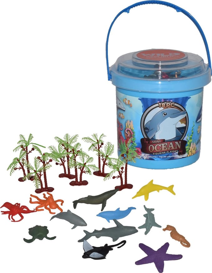 Wild Republic Mini-speelset Ocean Junior 18-delig