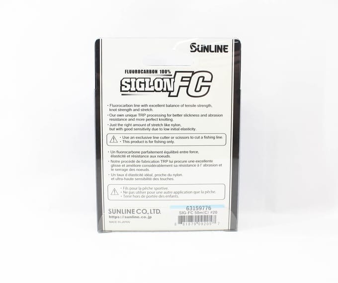 Sunline Fluorocarbon Leider Siglon FC 100% 50 m 67 lb Diameter 0,74 mm (2057) schoon