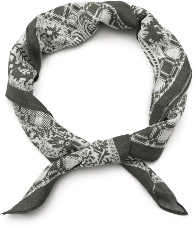 Vierkante Sjaal met Barok Paisley- en Patchworkdessin (63x63cm) - Groen