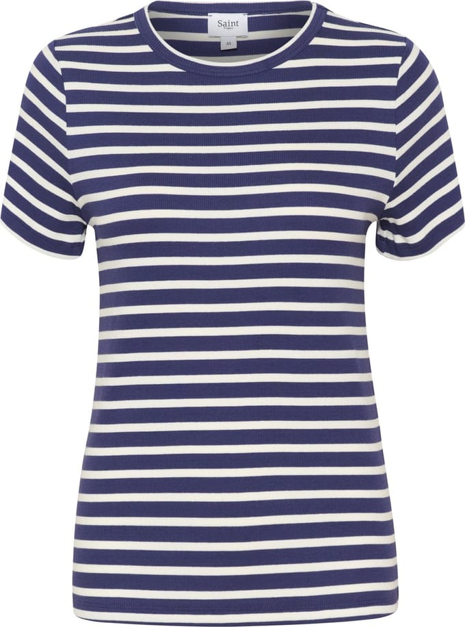 Saint Tropez AstaSZ SS Stripe T-Shirt Dames T-shirt - Maat S