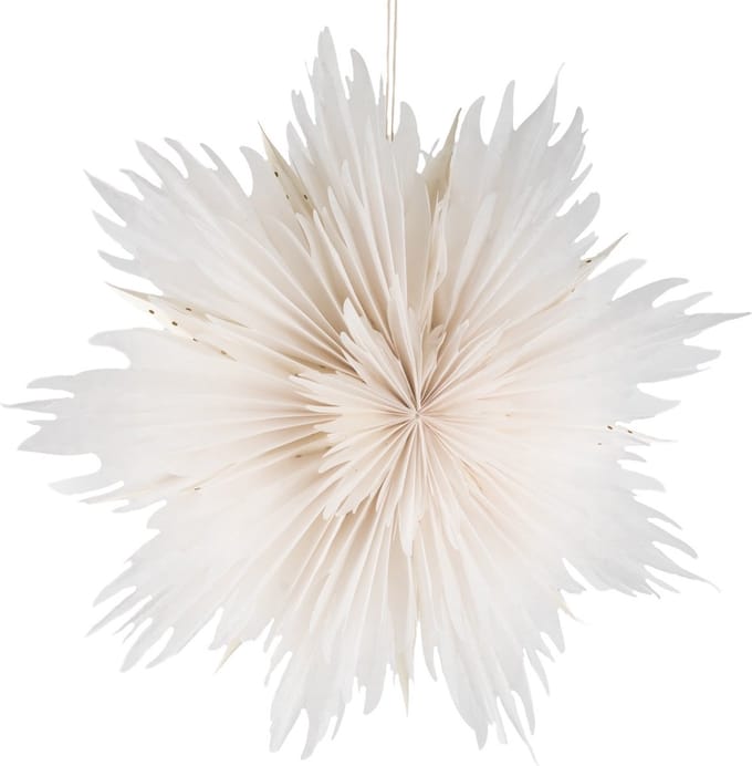 Kerstster star 60cm wit met pendel
